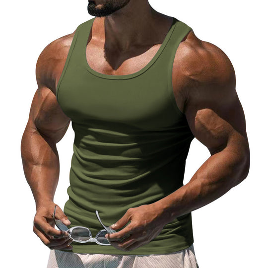 Herren nan figurbetontes funktionales Tanktop mit hohem Armausschnitt und Stretchjersey EB