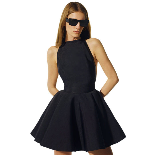 Damen Maxikleid mit schickem Rückenausschnitt und eleganter Schleifenbindung EB