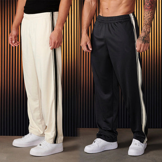 Herren sportliche Trainingshose mit seitlichen Streifen EB