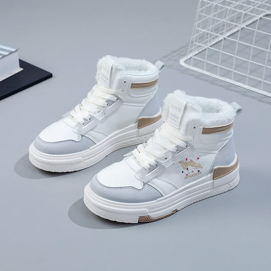Damen Hohe Sneakers mit kuscheligem Innenfutter und modischem Akzent EB