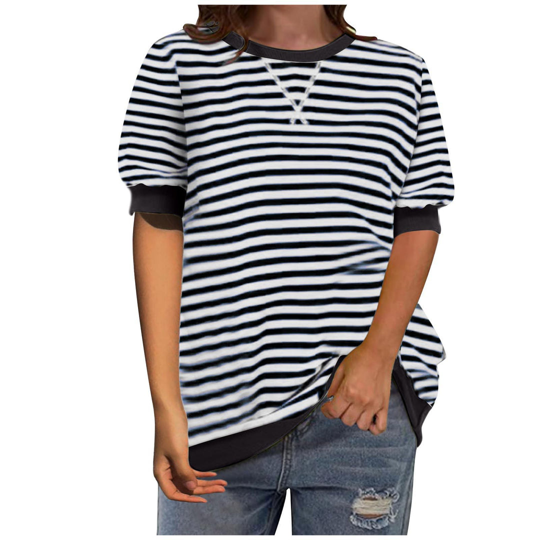 Damen Modisches Streifenshirt mit lässigem Schnitt EB