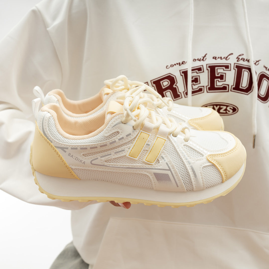 Damen Trendige Sneakers mit atmungsaktiver Mesh-Oberfläche und rutschfester Sohle EB