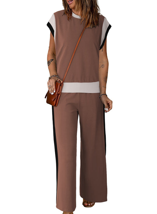 Damen Stylish Tracksuit mit modischen Farbkontrasten EB