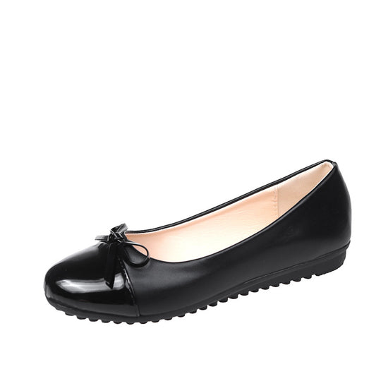 Damen  verführerische Ballerina-Pumps mit Lackkappenvorderteil und gepolsterter Komfortsohle EB