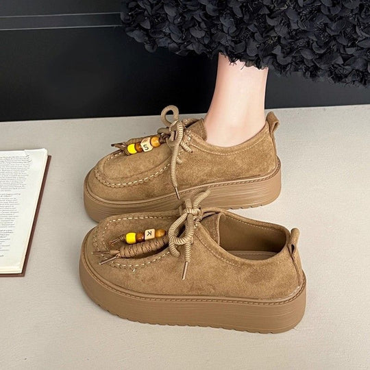 Damen Plattform Sneakers mit lässigem Wildleder-Obermaterial EB