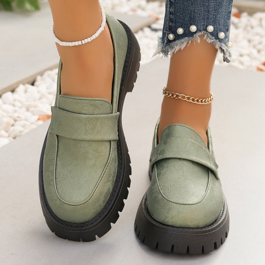 Damen moderne Moccasins mit trendiger Plattformsohle EB