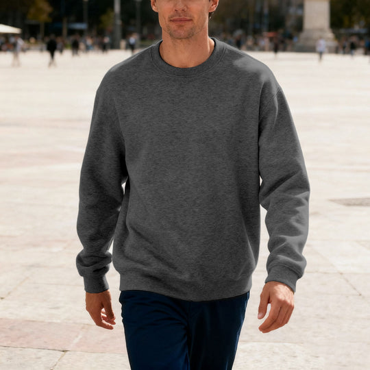 Herren bequemer Sweatshirt mit relaxed-fit Schnitt und elastischen Bündchen EB