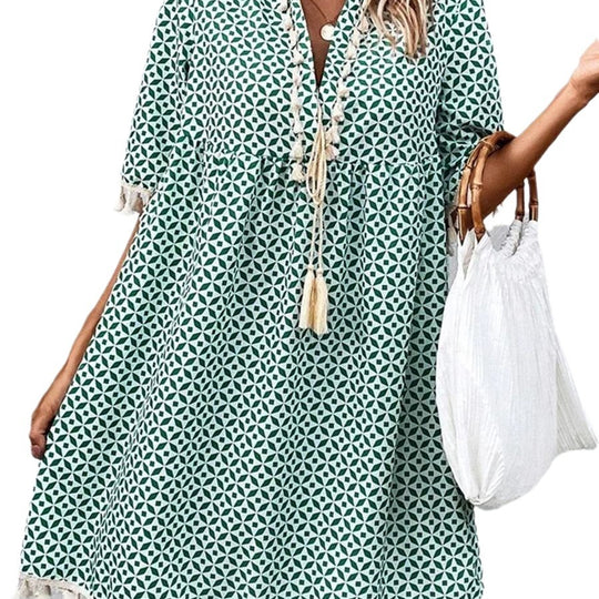 Damen Sommerkleid mit modischem Muster EB