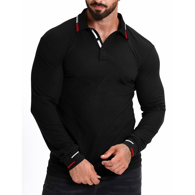 Herren Polo-Shirt mit modernem Kragen und strukturiertem Design EB