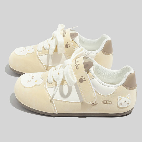 Damen Sneakers mit niedlichem Katzenmotiv und bequemer Dämpfung EB