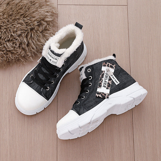 Damen Hohe Sneakers mit wärmendem Innenfutter und robuster Sohle EB
