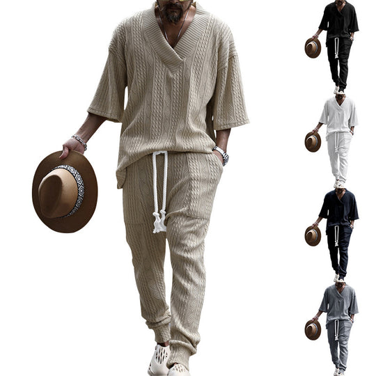 Herren lässiges Freizeit-Set mit oversized Pullover und bequemen Jogginghosen EB