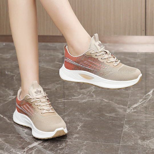 Damen Atmungsaktive Freizeit Sneakers mit flexibler Sohle und stoßdämpfendem Design EB