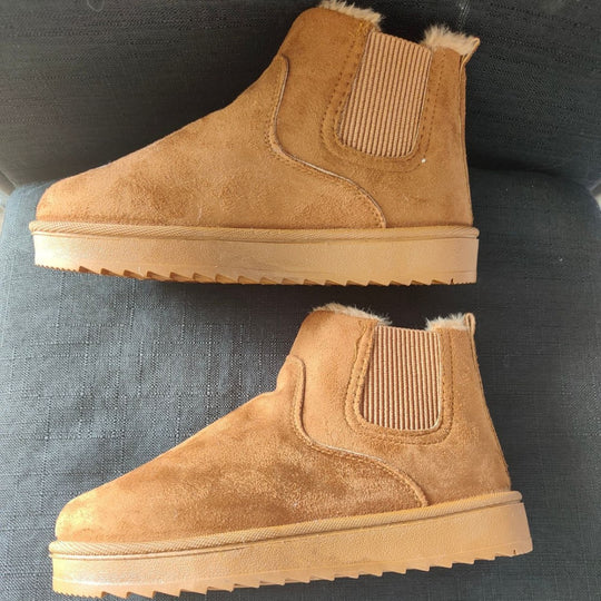 Damen  Chelsea-Boots mit warmem Teddyfutter, elastischem Seiteneinsatz und rutschfester Profilsohle EB