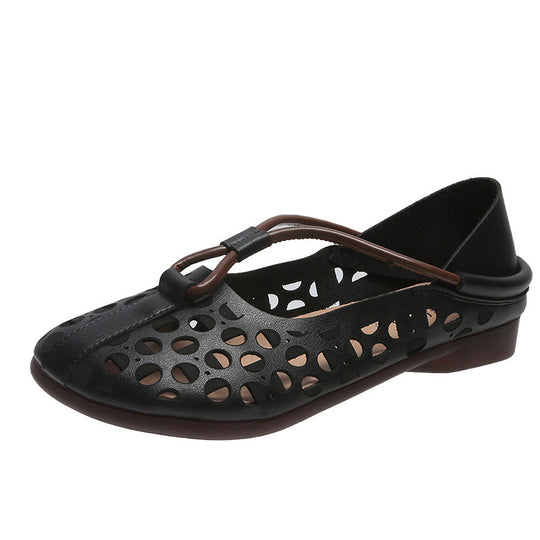 Damen Loafers mit atmungsaktivem Lochdesign und flexiblem Fußbett EB