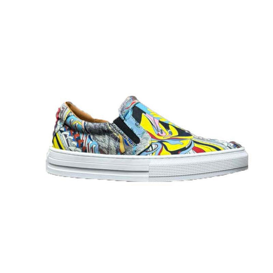 Damen Slip-On Sneakers mit kreativem Grafikdesign EB
