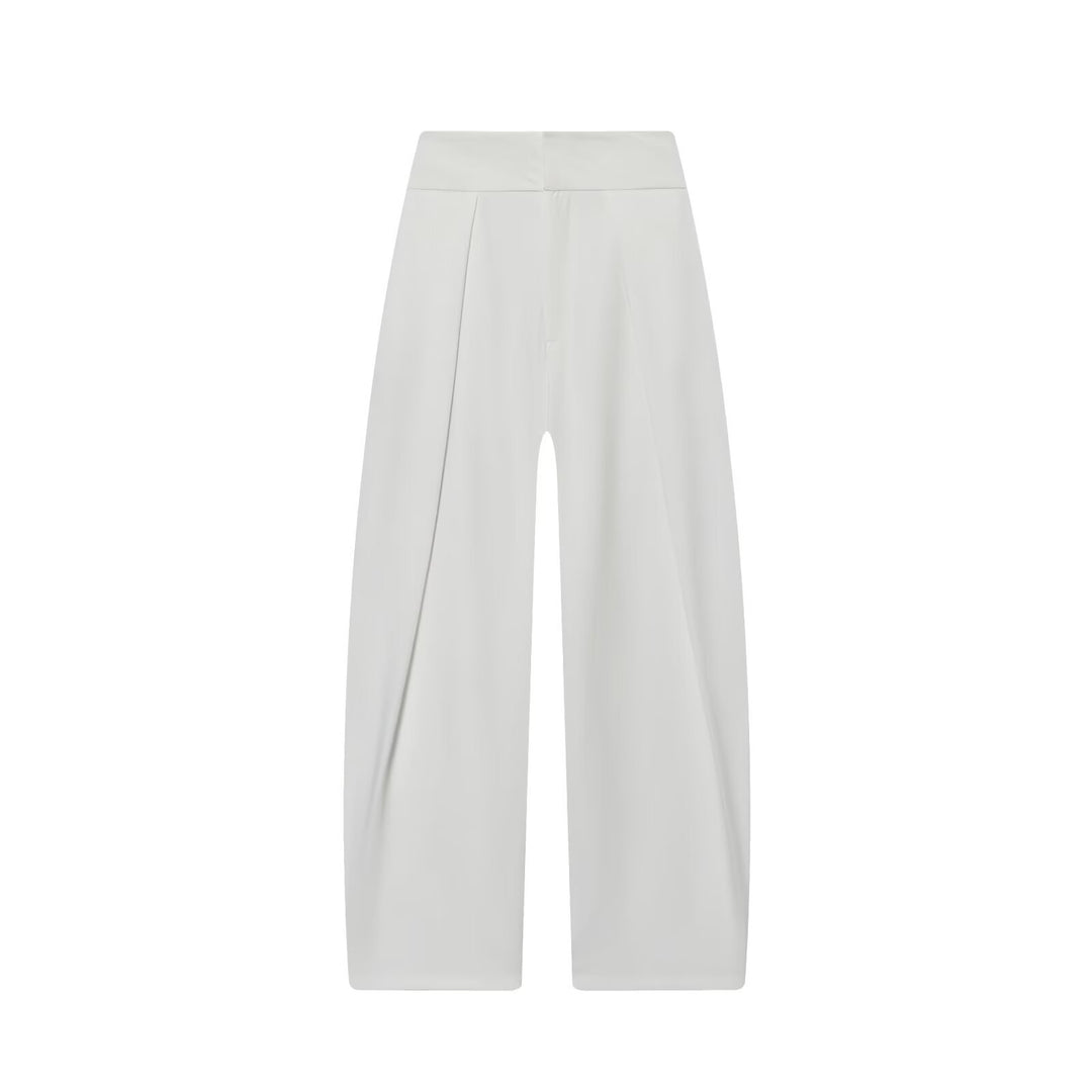 Damen elegante weite Hose mit feinen Falten EB