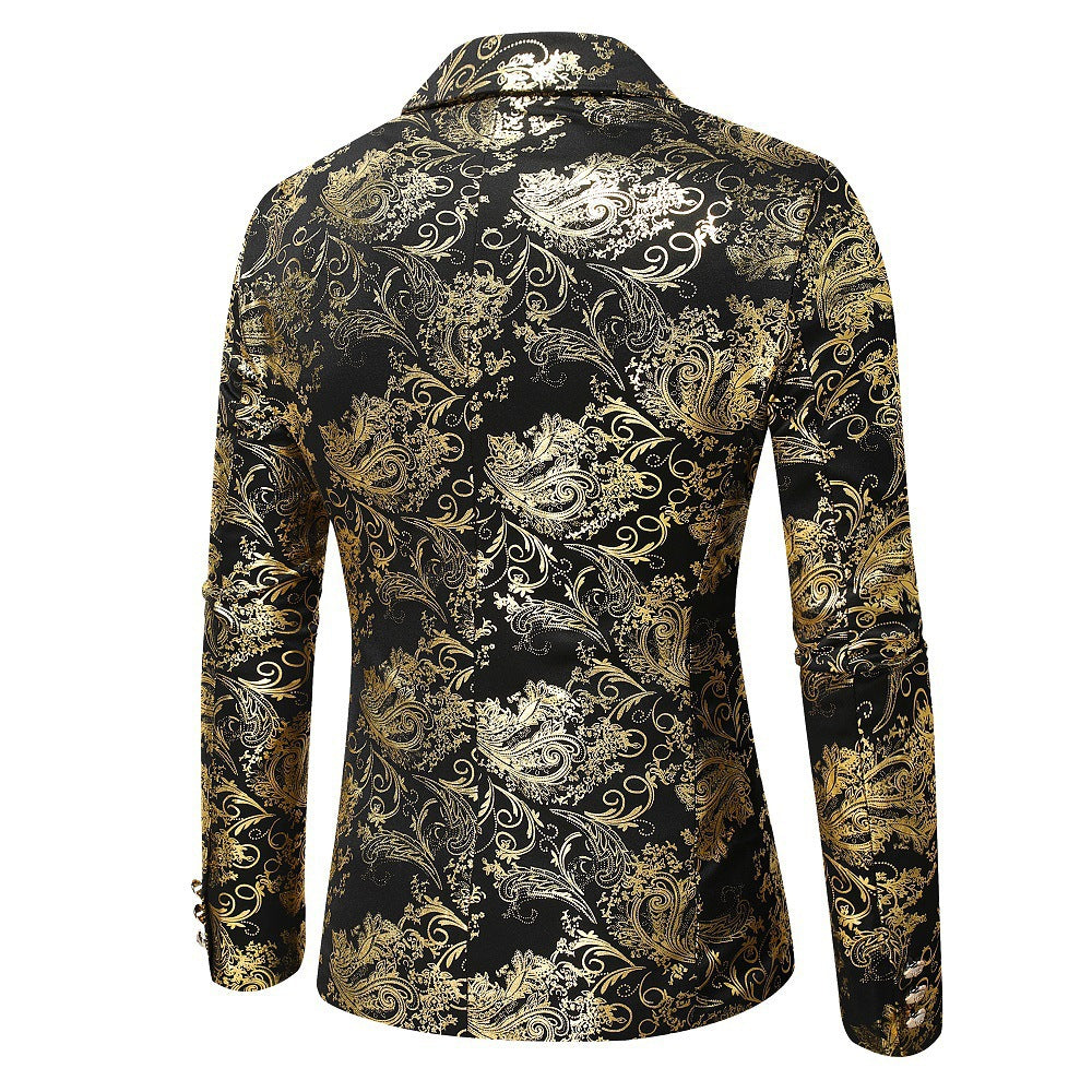 Herren eleganter Goldmuster Blazer EB