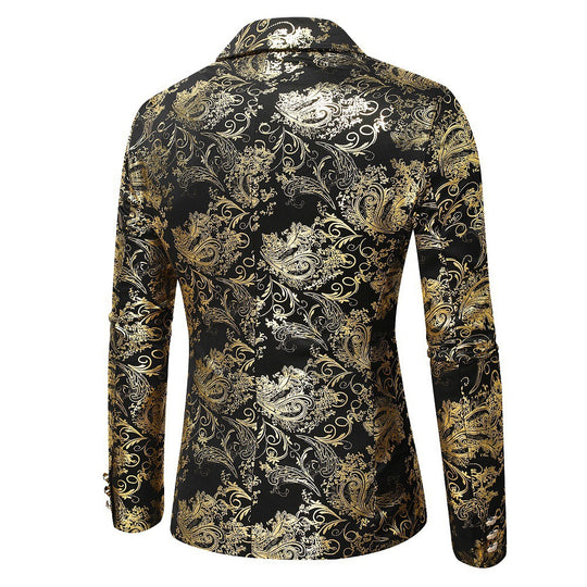 Herren eleganter Goldmuster Blazer EB