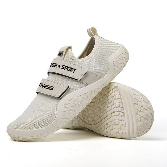 Damen nan atmungsaktive Klett-Sneaker mit flexibler rutschfester Gummisohle EB