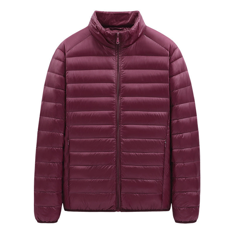 Herren nan ultraleichte gesteppte Steppjacke mit Stehkragen und durchgehendem Reißverschluss EB