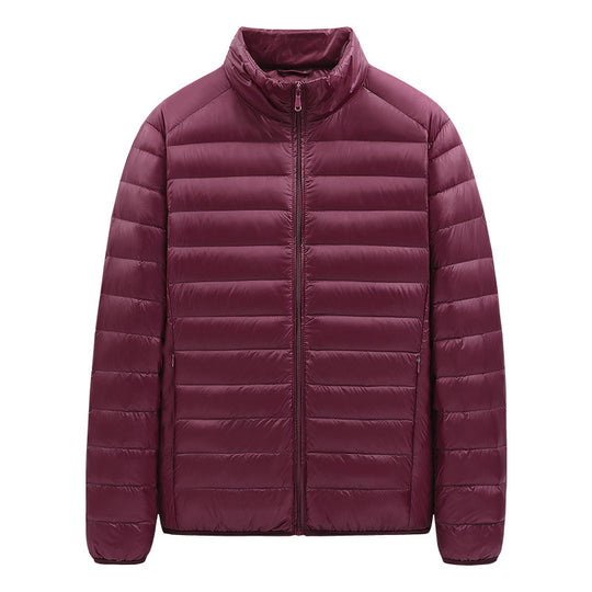 Herren nan ultraleichte gesteppte Steppjacke mit Stehkragen und durchgehendem Reißverschluss EB