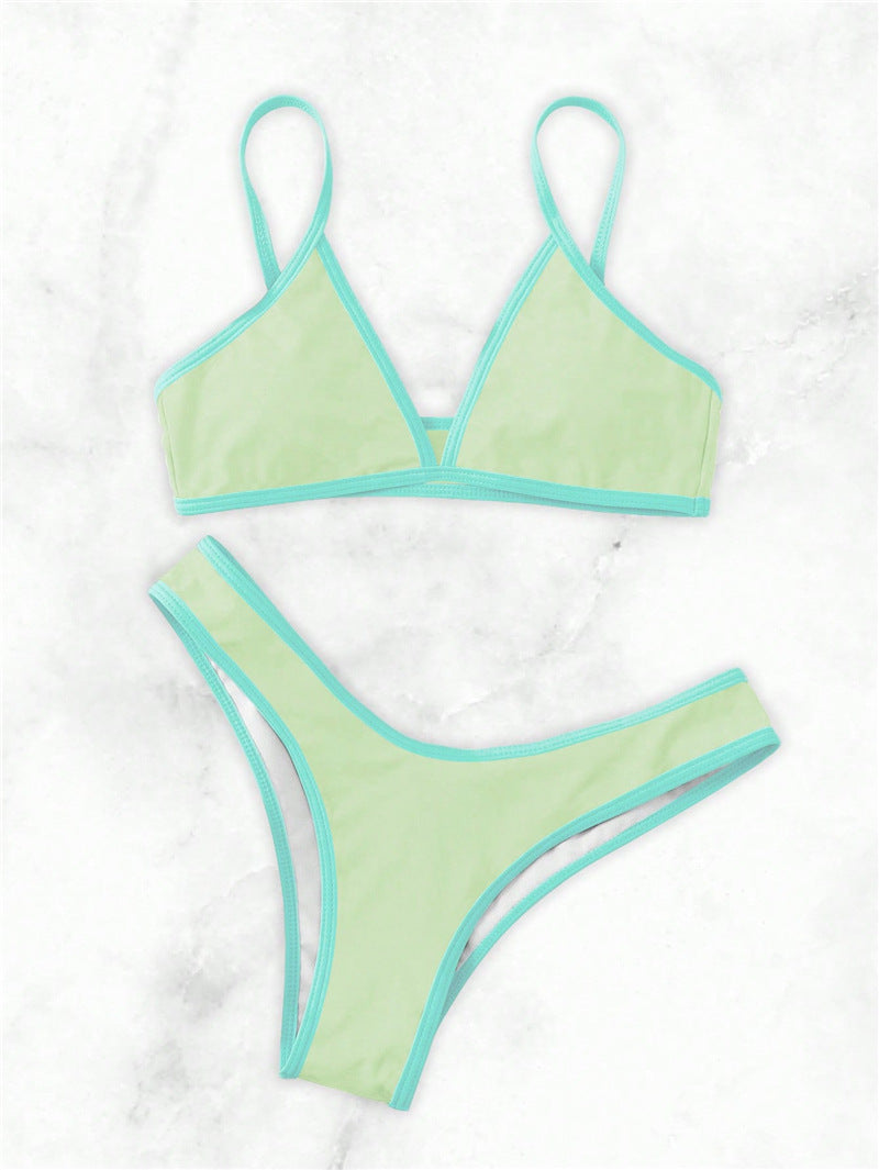 Damen Bikini-Set mit sportlichem Schnitt und trendigen Kontrastdetails EB