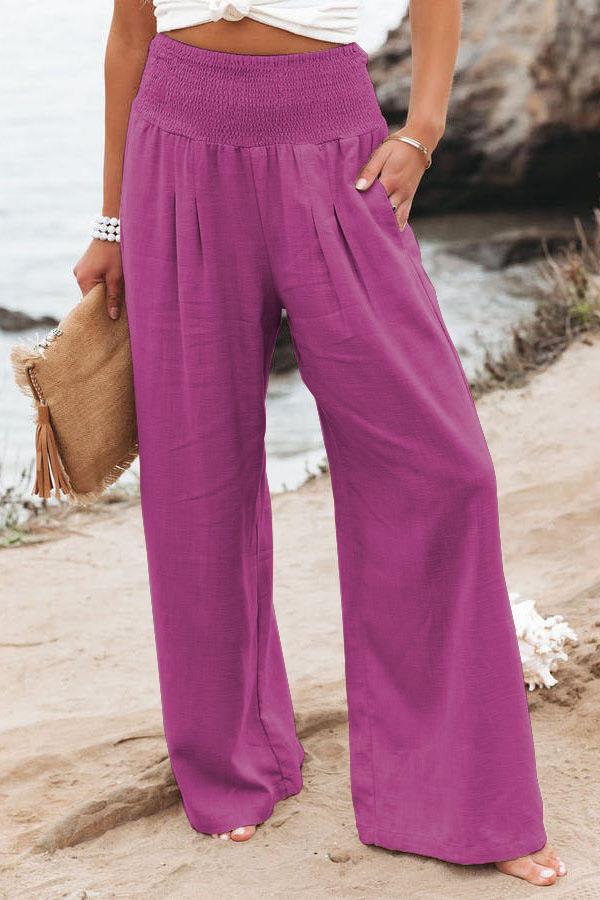 Damen weiter Sommerhose mit elastischem Bund EB