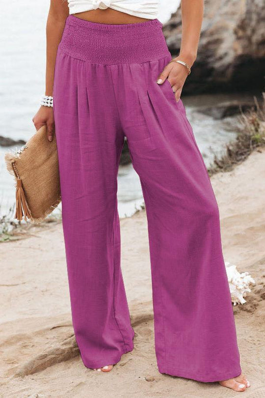 Damen weiter Sommerhose mit elastischem Bund EB