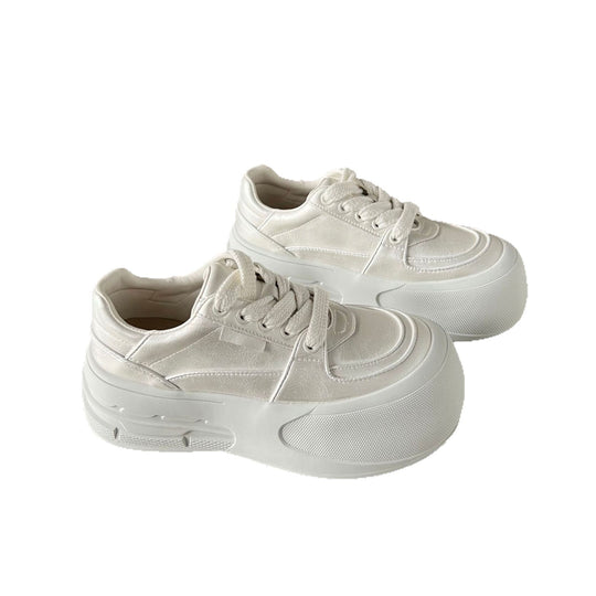 Damen modische Sneakers mit extragroßer Plateausohle und atmungsaktiver Mesh-Oberfläche EB