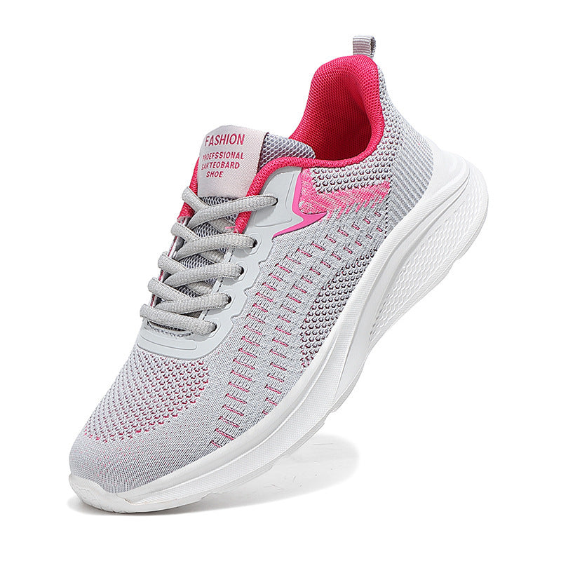 Damen Atmungsaktive Lauf-Sneaker mit elastischem Obermaterial und rutschfester Sohle EB