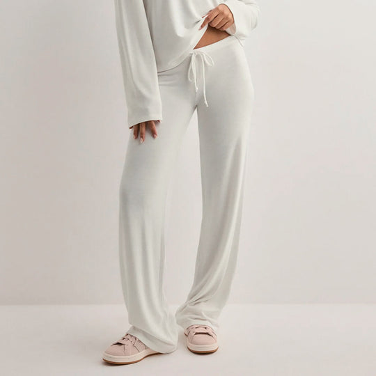 Damen bequeme Lounge-Hosen mit verstellbarem Bund EB