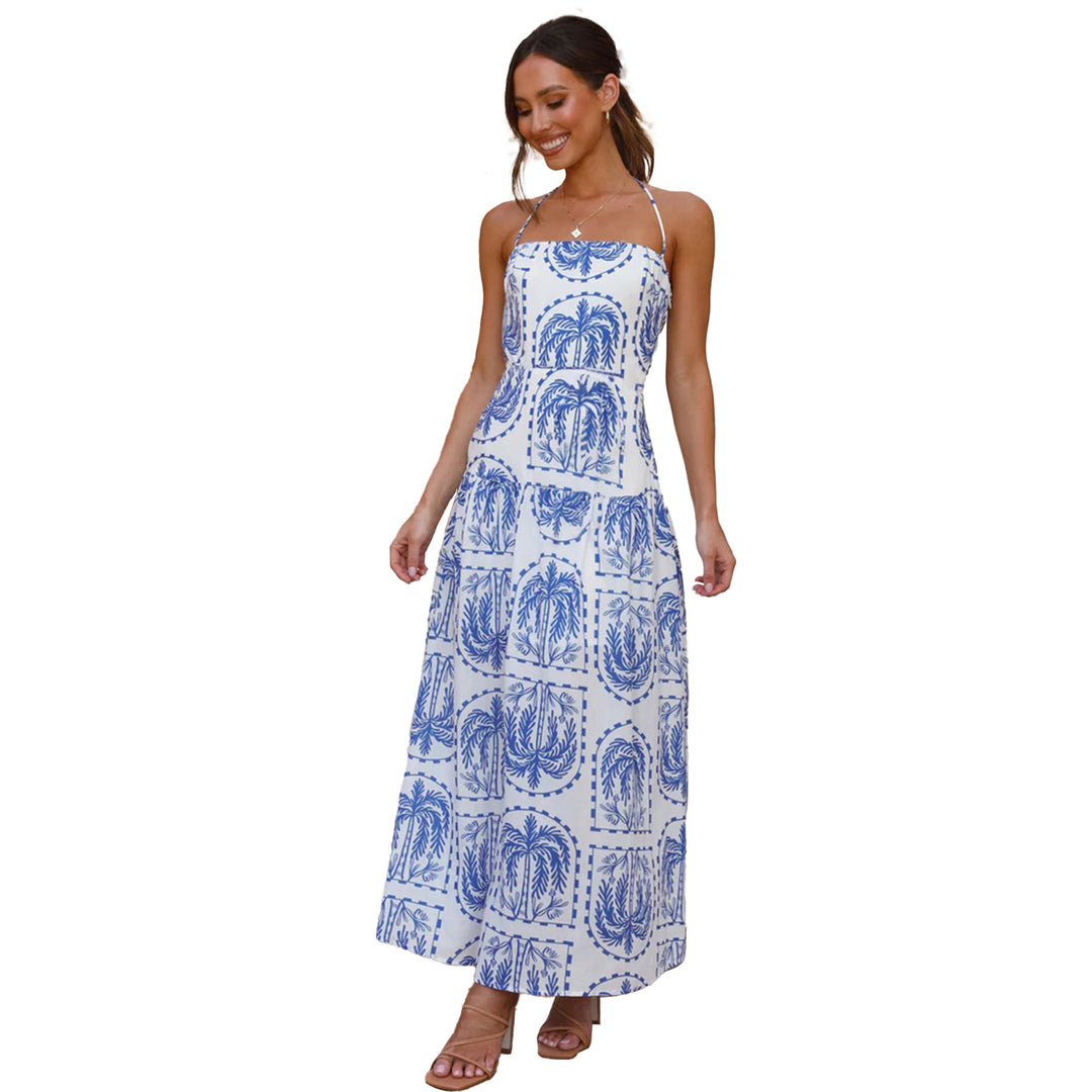 Damen Maxikleid mit floralem Druck und elegantem Schnitt EB