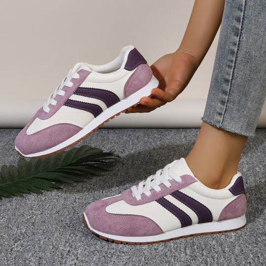 Damen Retro-Laufschuhe mit eleganten Akzenten und komfortabler Dämpfung EB