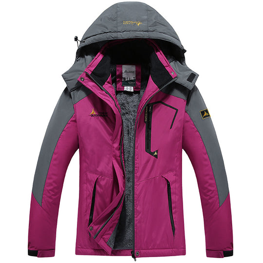 Herren multifunktionale wasserdichte Outdoorjacke mit abnehmbarem Fleece-Innenlayer und verstellbarer Kapuze EB