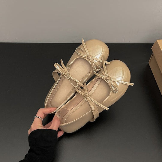 Damen Ballerinas mit modischem Schleifenakzent und bequemer Innensohle EB