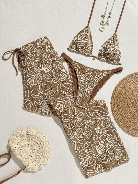 Damen Bikini-Set mit lässigem Overlayer EB