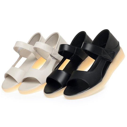 Damen Komfortable Sandalen mit verstellbarem Fesselriemen und rutschfester Sohle EB