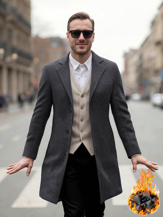 Herren eleganter Langmantel mit modernem Schnitt und optimalem Tragekomfort EB