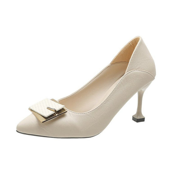 Damen elegante Pumps mit modernem Schmuckdetail EB