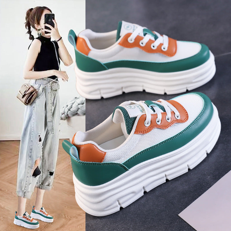 Damen Trendige Sneakers mit komfortabler Plateau-Sohle und modischem Design EB