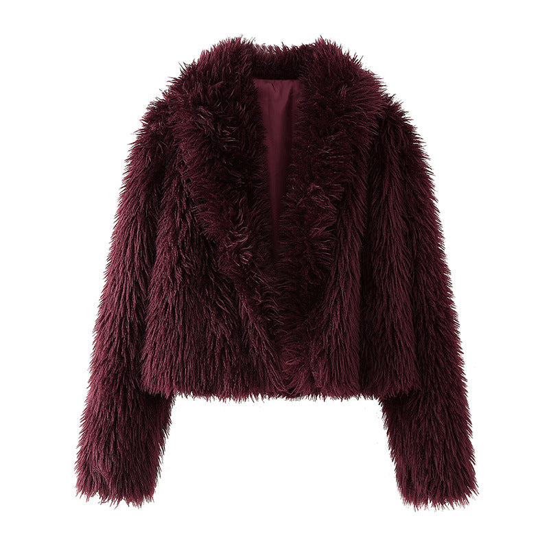 Damen Kuschel-Short-Pelzjacke EB