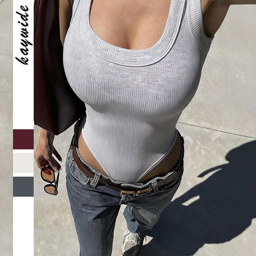 Damen Sportliches Trägershirt aus angenehmem Rippmaterial EB
