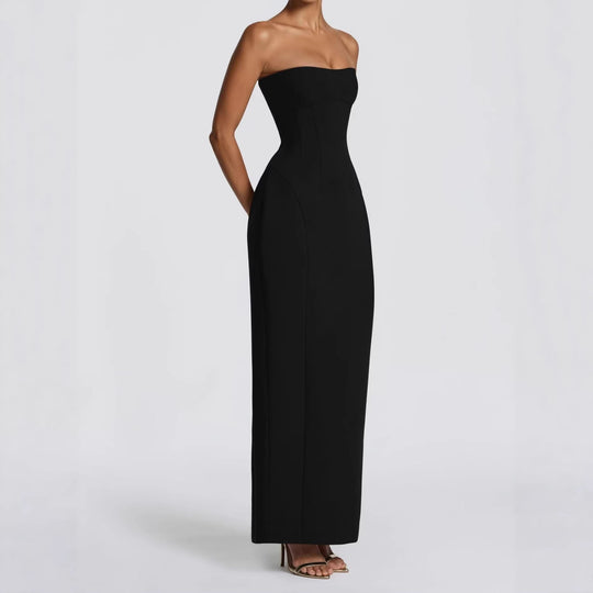 Damen Elegantes Cocktailkleid mit schulterfreiem Schnitt EB