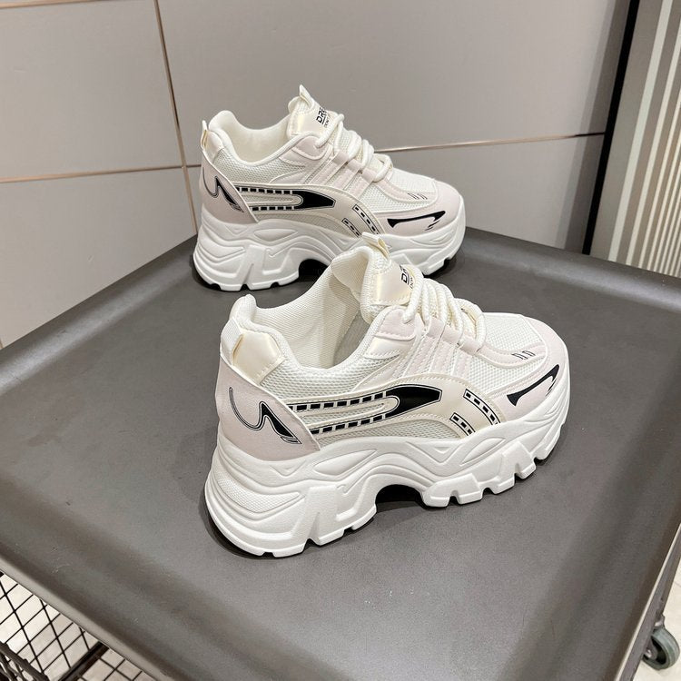 Damen Sportliche Chunky Sneakers mit rutschfester Sohle und atmungsaktivem Obermaterial EB