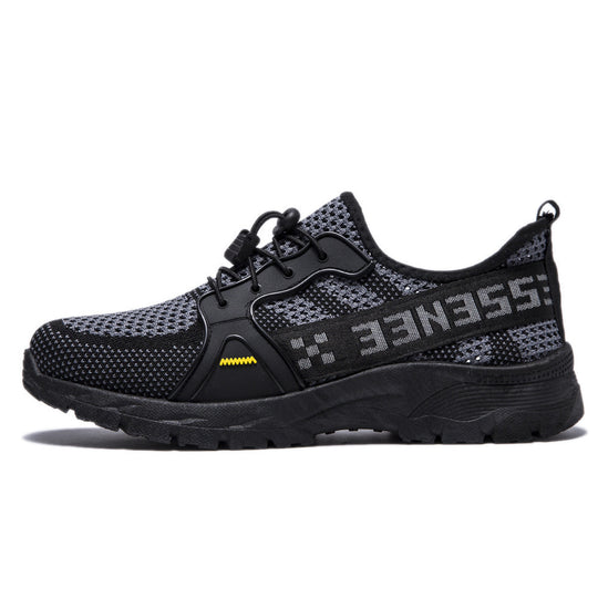 Damen Sportliche Mesh-Sneaker mit druckdämpfender Sohle und elastischem Schnürsystem EB