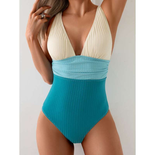 Damen eleganter und figurbetonter Badeanzug EB
