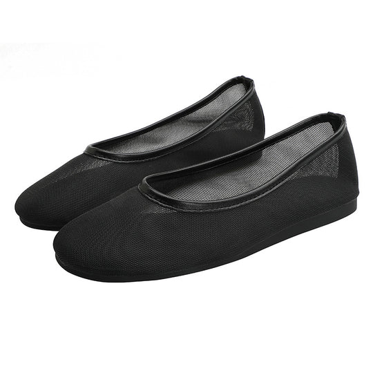 Damen Ballerinas aus atmungsaktivem Netzmaterial mit elegantem Silikonrand EB
