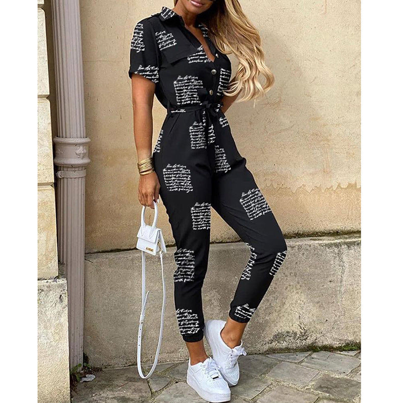 Damen Modischer Jumpsuit mit praktischen Taschen und tailliertem Schnitt EB