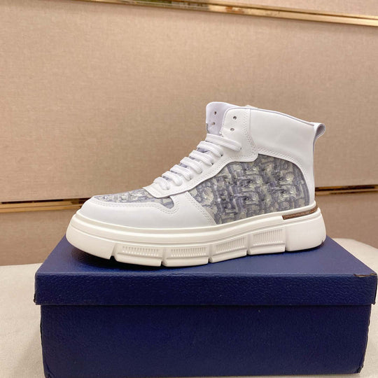 Damen High-Top Sneakers mit modischem Oberflächenmuster und strapazierfähiger Sohle EB